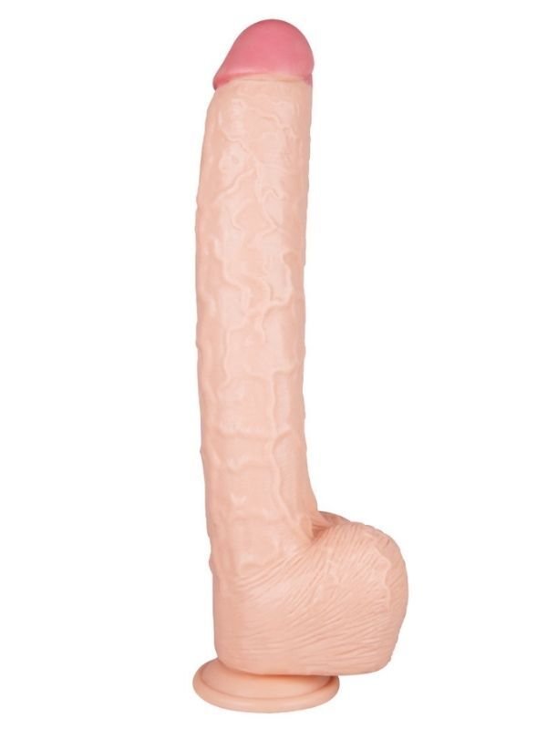 Ten Rengi 41 cm Dev Dildo | Gerçekçi ve Esnek Uzun Model