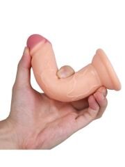 Ten Rengi 14 cm Dildo | Realistik Silikon, Vakum Taban & Cilt Dostu Seks Oyuncağı