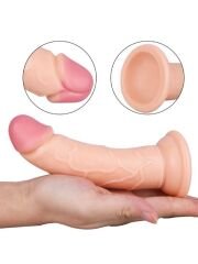 Ten Rengi 14 cm Dildo | Realistik Silikon, Vakum Taban & Cilt Dostu Seks Oyuncağı