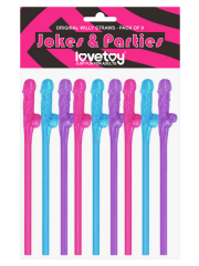 Censan Jokes & Parties Original Willy Straws – Pack of 9 Dildo Pipet