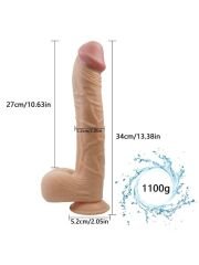 Ten Rengi Realistik Dildo 34 cm | Gerçekçi Yapay Penis