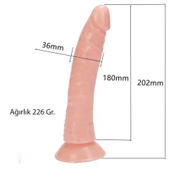 Marco 20 Cm Vantuzlu Vajina ve Anal Dildo
