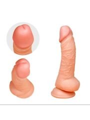 Ten Rengi 20 cm Dildo | Realistik Silikon, Vakum Taban & Cilt Dostu Seks Oyuncağı