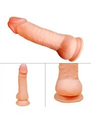 Ten Rengi 20 cm Dildo | Realistik Silikon, Vakum Taban & Cilt Dostu Seks Oyuncağı
