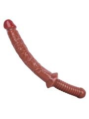 Kahverengi 38 cm Gerçekçi Dildo | Uzun, Vakum Tabanlı & Cilt Dostu Silikon Oyuncak