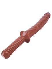 Kahverengi 38 cm Gerçekçi Dildo | Uzun, Vakum Tabanlı & Cilt Dostu Silikon Oyuncak