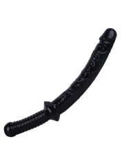 Siyah 38 cm Gerçekçi Dildo | Uzun, Vakum Tabanlı & Cilt Dostu Silikon Seks Oyuncağı