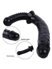 Siyah 38 cm Gerçekçi Dildo | Uzun, Vakum Tabanlı & Cilt Dostu Silikon Seks Oyuncağı