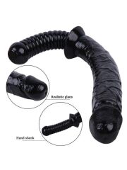 Siyah 38 cm Gerçekçi Dildo | Uzun, Vakum Tabanlı & Cilt Dostu Silikon Seks Oyuncağı