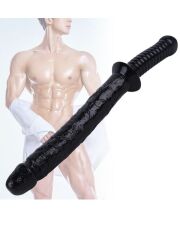 Siyah 38 cm Gerçekçi Dildo | Uzun, Vakum Tabanlı & Cilt Dostu Silikon Seks Oyuncağı