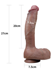 Çift Katmanlı Platinum Silikon “Cock-Ten” Dildo | Gerçekçi Doku, Vantuz Taban | 724Haz