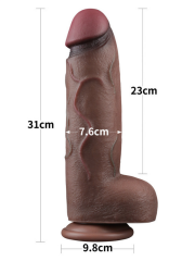 Çift Katmanlı Silicone Cock XXL Dildo | Realistik & Vantuzlu XXL Tasarım | 724Haz