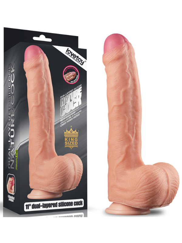 Çift Katmanlı Platinum Silikon Cock | Realistik & Vantuzlu Dildo | 724Haz
