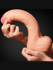 Çift Katmanlı Platinum Silikon Cock | Realistik & Vantuzlu Dildo | 724Haz