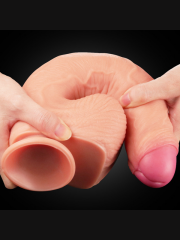 Çift Katmanlı Platinum Silikon Cock | Realistik & Vantuzlu Dildo | 724Haz