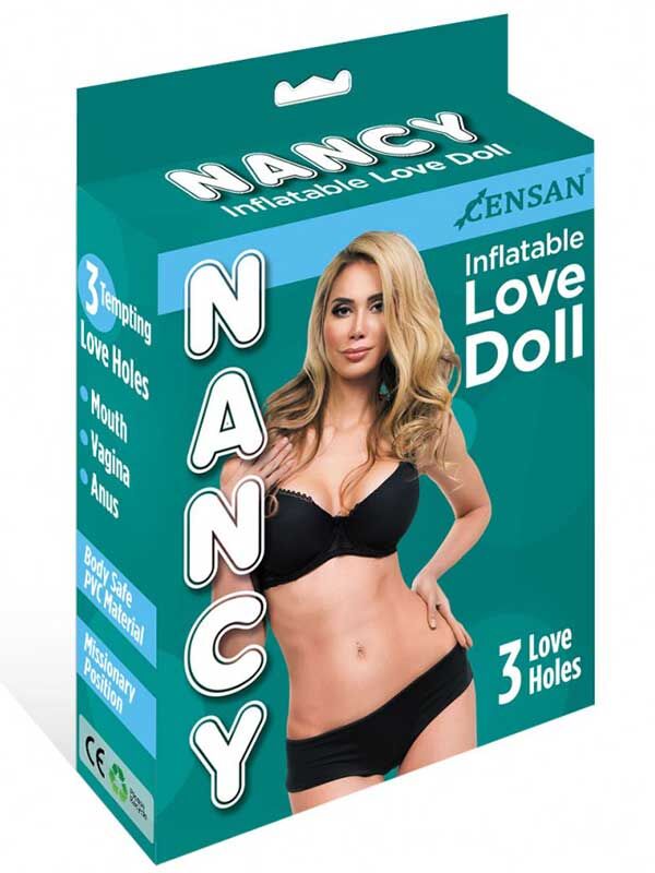 724Haz Nancy Love Doll Şişme Kadın | 3 İşlevli, Realistik Vajina & Anüs, PVC