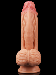 Çift Katmanlı Platinum Silikon “Cock-Ten” Dildo | Realistik & Vantuzlu Tasarım | 724Haz