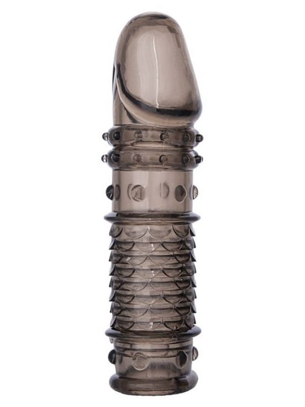 XLover Penis Kılıfı TPE Siyah Şeffaf 13,5 cm