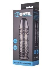 XLover Penis Kılıfı TPE Siyah Şeffaf 13,5 cm