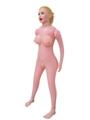 724Haz Sarışın Victoria Şişme Kadın | Büyük Boy, Titreşimli ve Sesli Realistik Seks Oyuncağı