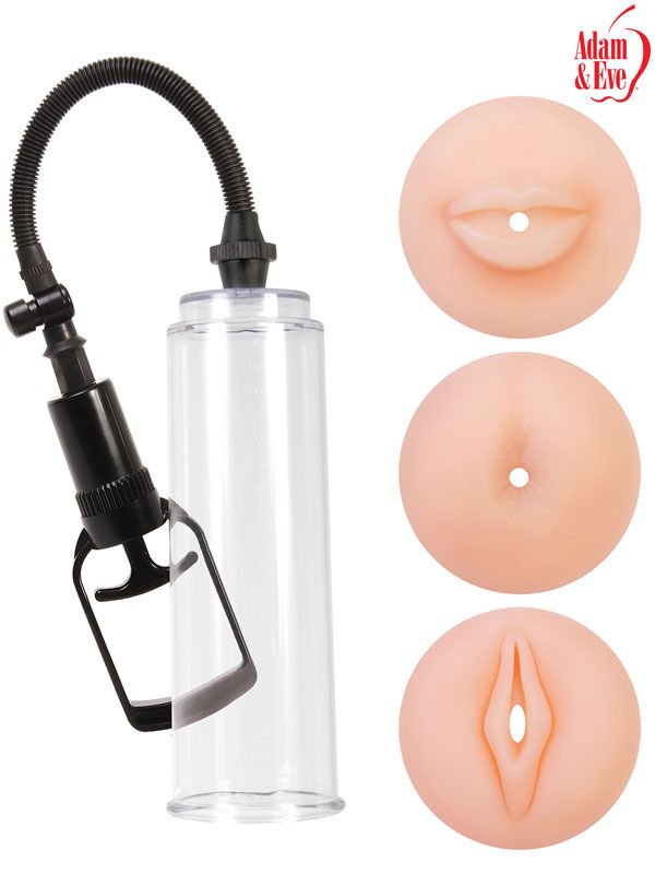 3 Adet Silikon Başlıklı Penis Pompası - Et Dokulu & Etkili