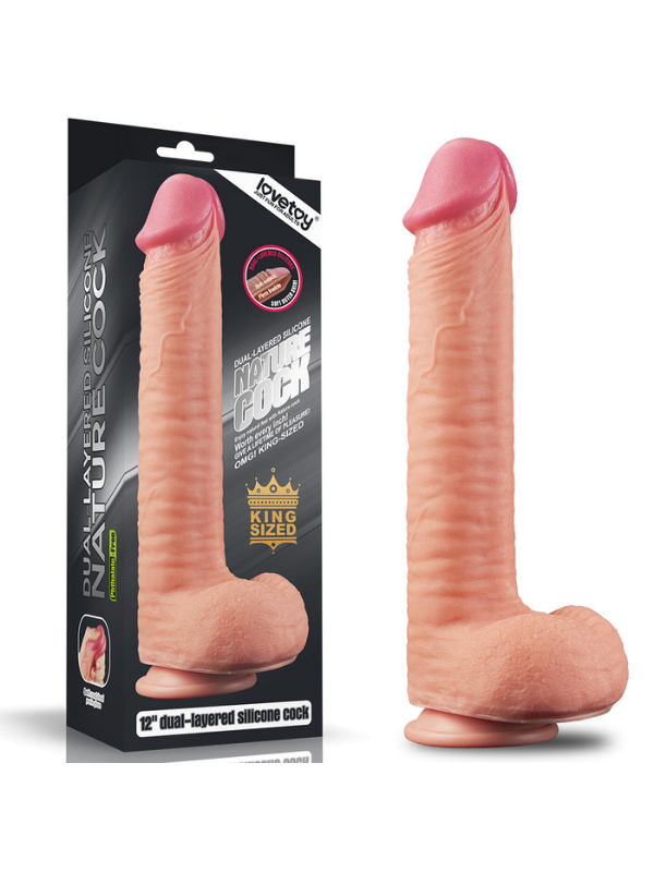 Çift Katmanlı Platinum Silikon “Cock-Ten” Dildo | Realistik ve Vantuzlu Tasarım | 724Haz