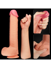 Çift Katmanlı Platinum Silikon “Cock-Ten” Dildo | Realistik ve Vantuzlu Tasarım | 724Haz