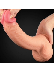 Çift Katmanlı Platinum Silikon “Cock-Ten” Dildo | Realistik ve Vantuzlu Tasarım | 724Haz