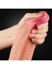Çift Katmanlı Platinum Silikon “Cock-Ten” Dildo | Realistik ve Vantuzlu Tasarım | 724Haz