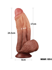 Çift Katmanlı Platinum Silikon “Cock-Ten” Dildo | Realistik & Vantuzlu | 724Haz