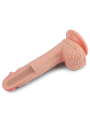 Censan 8.5 İnç Dual layered Platinum Silicone Cock Ten Dildo
