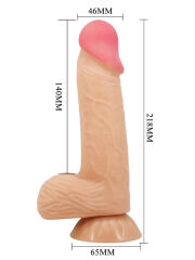 Lisle Kıkırdak Yapılı Gerçek Deri Görünümlü Dildo | Esnek, Çift Katmanlı ve Vantuzlu | 724Haz