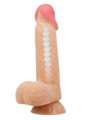Lisle Kıkırdak Yapılı Gerçek Deri Görünümlü Dildo | Esnek, Çift Katmanlı ve Vantuzlu | 724Haz