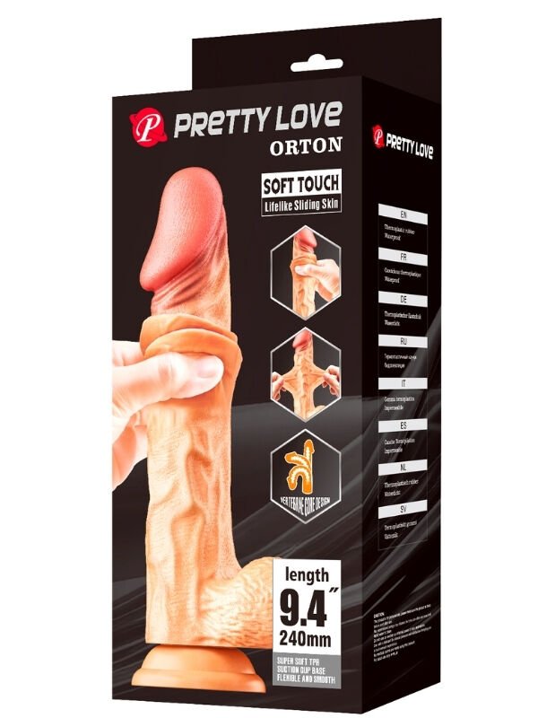 Ortan Kıkırdak Yapılı Gerçek Deri Görünümlü Dildo | Çift Katmanlı & Vantuzlu Tasarım | 724Haz