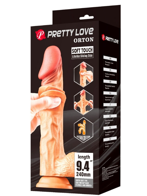 Ortan Kıkırdak Yapılı Gerçek Deri Görünümlü Dildo | Çift Katmanlı & Vantuzlu Tasarım | 724Haz