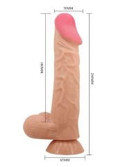 Censan Ortan 9.4 İnç Kıkırdak Yapılı Gerçek Deri Yapılı Dildo