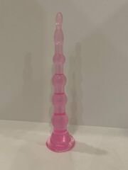 6 Boğumlu Vantuzlu Silikon Anal Plug - 17.5 cm Yoğun Haz