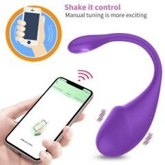 Noctis Telefon Kontrollü Mor Vibratör | 9 Modlu, USB Şarjlı, Suya Dayanıklı