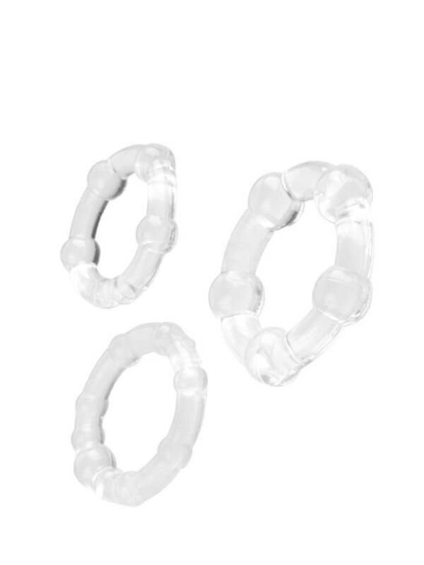 Penis Halka Seti – TPE Şeffaf, 3.5 cm ve 3.2 cm Boyutları