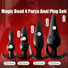 Magic Bead 4'lü Anal Plug Seti – Kademeli & Hijyenik | 724Haz