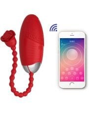 Akıllı Telefon Kontrollü Titreşimli Yumurta Vibratör – Kırmızı