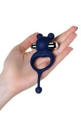 Jos Mickey Kuyruklu ve Titreşimli Mavi Penis Halkası