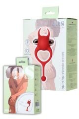 Jos Nick Kuyruklu ve Titreşimli Kırmızı Penis Halkası