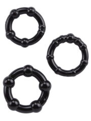 3’lü Siyah Silikon Penis Halkası | Elastik & Ergonomik Set