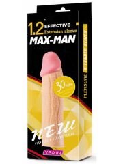 Max Man 30 mm Dolgulu Tırtıklı Realistik Penis Kılıfı