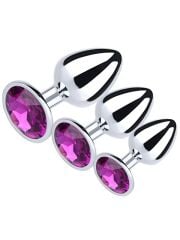 3’lü Çelik Anal Plug Seti – Small, Medium ve Large Metal Anal Oyuncak Takımı