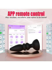 FoxShow APP Kontrollü Teleskopik Prostat Stimülatörü | 10 Modlu Titreşim & İtme | 724Haz