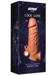 Lock Love 17cm Titreşimli Penis Kılıfı