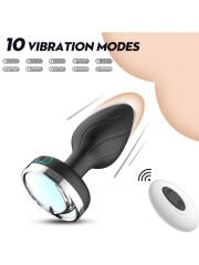 Yxcydr Telefon Kontrollü Titreşimli Anal Plug | Uygulama Kontrollü & Su Geçirmez