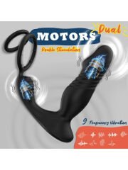 5-in-1 Telefon Kontrollü Titreşimli İleri-Geri Vibratör | APP Destekli & Suya Dayanıklı Anal Plug | 724Haz